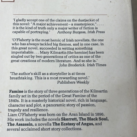 Used book FAMINE, by Liam O’Flaherty - Picture 2 of 2